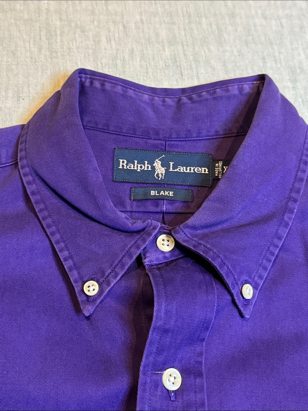 Ralph Lauren Deep Purple Button-Down Men's Shirt - Picture 10 of 13